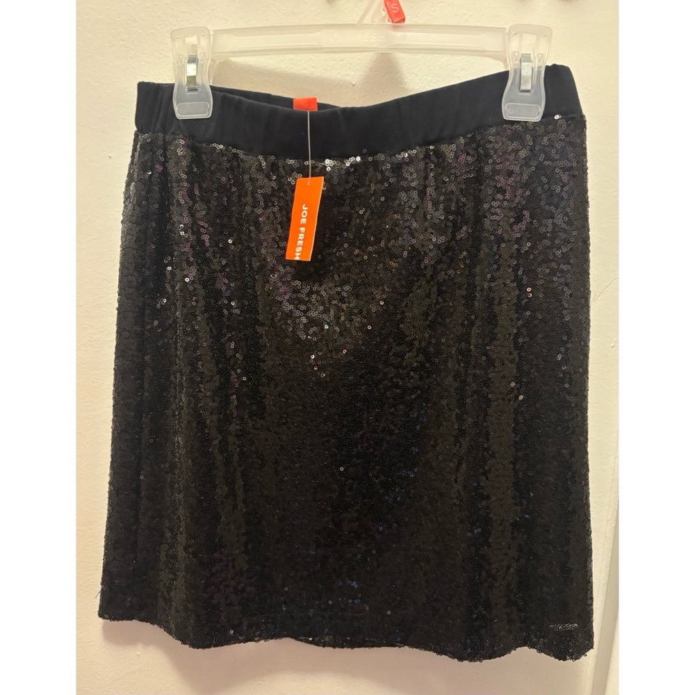 Joe Fresh S/P Sequin Black Skirt